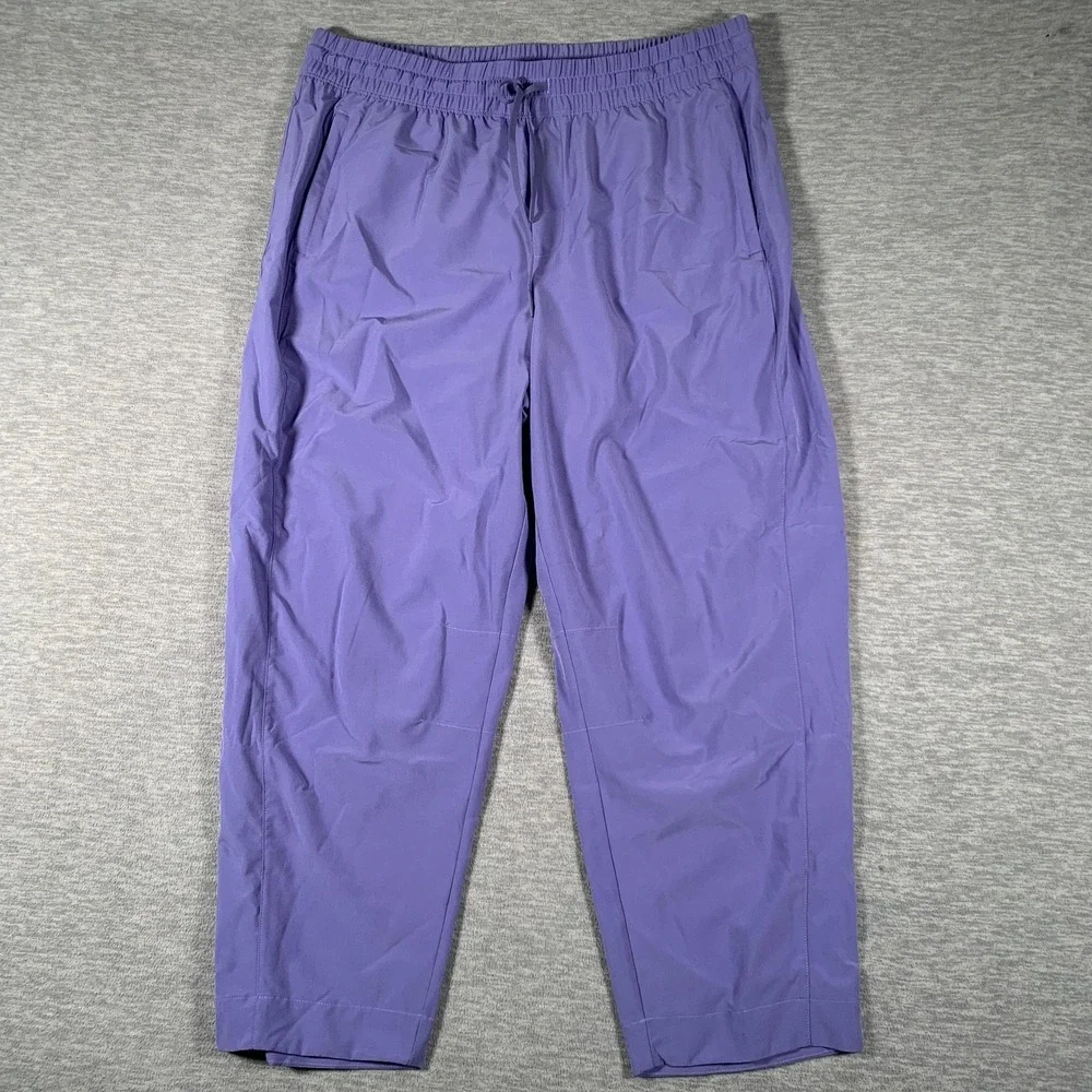 Athleta Pants Womens 14 Purple Lightweight Jogger Elastic Waist Stretch Pockets